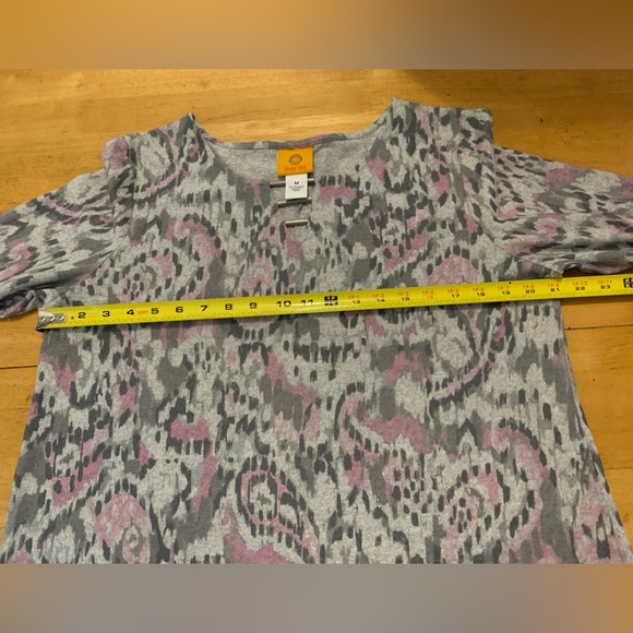 New RUBY RD Blotchy print Gray Lavender DRESS size M Brushed Cozy Fabric NWT - Picture 9 of 9